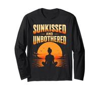 Sunkissed and Unbothered Beach Yoga Sunset Long Sleeve T-Shirt