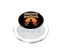 Sunkissed and Unbothered Beach Yoga Sunset PopSockets PopGrip for MagSafe