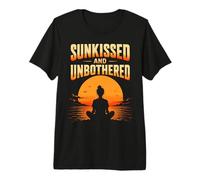 Sunkissed and Unbothered Beach Yoga Sunset Premium T-Shirt