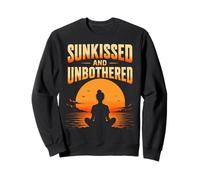 Sunkissed and Unbothered Beach Yoga Sunset Sweatshirt