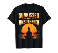 Sunkissed and Unbothered Beach Yoga Sunset T-Shirt