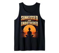 Sunkissed and Unbothered Beach Yoga Sunset Tank Top