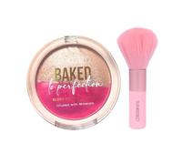 Sunkissed Blusher & Highlight Duo With Brush Glossy Pressed Powder 17g