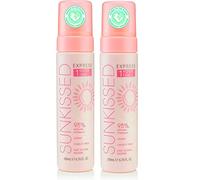 Sunkissed Express 1 Hour Tan 95 Percent Natural Quick Drying Mousse Lotion 200ml 2 Pack
