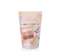 Sunkissed Naturally Glam Mini Set - False Eye Lashes, Lash Glue, 6 x 2.8g Eyeshadow, 3.3g Lipstick