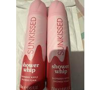 Sunkissed Shower Whip Body Wash, Sunkissed Scent, 250ml (Raspberry Ripple Shower Foam x2)