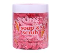 Sunkissed Soap & Scrub Strawberry Swirl Whipped Body Cleanser, Vegan, 250g