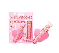 Sunkissed x Love Hearts Stick On Lip Gloss Holder & Cherry Lip Gloss 15ml
