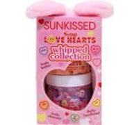 Sunkissed X Love Hearts Whipped Collection Gift Set 140g Pineapple Smoothie Whip Body Butter + 150g Blackcurrant Soap And Scrub Body Cleanser + 1x Headband