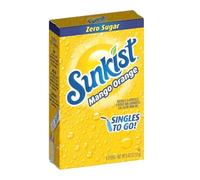 Sunkist Mango Orange Singles to Go, Zero Sugar, Low Calorie Drink Mix, 6 Sticks