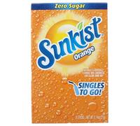 Sunkist, Powdered Drink Mix Sticks Zero Sugar Singles to Go Orange 6 Count, 0.74 Ounce
