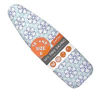 SUNKLOOF Extra Wide Ironing Board Cover and Pad,18X49 Reflective Silicone Ironing Board Cover,Resist Scorching and Staining,4 Fasteners,Elastic Edges,Large Protective Scorch Mesh Cloth