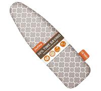 SUNKLOOF Extra Wide Ironing Board Cover and Pad,18X49 Reflective Silicone Ironing Board Cover,Resist Scorching and Staining,4 Fasteners,Elastic Edges,Large Protective Scorch Mesh Cloth,18X49in
