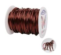 Sunkoo 12 Gauge 2mm Dark Brown Aluminium Craft Wire,98.4Ft Bendable Wire for Jewellery Making, Sculpting, Floristry, Armature, Wrapping & Modelling Projects