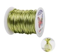 Sunkoo 15 Gauge 1.5mm Fluorescent Green Aluminium Craft Wire,98.4Ft Bendable Wire for Jewellery Making, Sculpting, Floristry, Armature, Wrapping & Modelling Projects