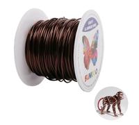 Sunkoo 18 Gauge 1mm Dark Brown Aluminium Craft Wire,98.4Ft Bendable Wire for Jewellery Making, Sculpting, Floristry, Armature, Wrapping & Modelling Projects