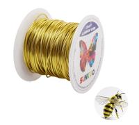 Sunkoo 18 Gauge 1mm Fluorescent Yellow Aluminium Craft Wire,98.4Ft Bendable Wire for Jewellery Making, Sculpting, Floristry, Armature, Wrapping & Modelling Projects