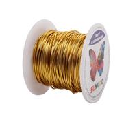 Sunkoo 18 Gauge 1mm Gold Aluminium Craft Wire,98.4Ft Bendable Wire for Jewellery Making, Sculpting, Floristry, Armature, Wrapping & Modelling Projects