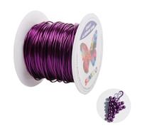 Sunkoo 18 Gauge 1mm Purple Aluminium Craft Wire,98.4Ft Bendable Wire for Jewellery Making, Sculpting, Floristry, Armature, Wrapping & Modelling Projects