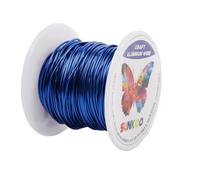 Sunkoo 18 Gauge 1mm Sapphire Blue Aluminium Craft Wire,98.4Ft Bendable Wire for Jewellery Making, Sculpting, Floristry, Armature, Wrapping & Modelling Projects