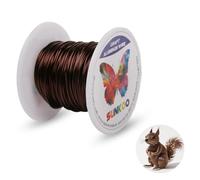 Sunkoo 20 Gauge 0.8mm Bronze Aluminium Craft Wire,98.4Ft Bendable Wire for Jewellery Making, Sculpting, Floristry, Armature, Wrapping & Modelling Projects