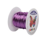 Sunkoo 20 Gauge 0.8mm Lilac Aluminium Craft Wire,98.4Ft Bendable Wire for Jewellery Making, Sculpting, Floristry, Armature, Wrapping & Modelling Projects