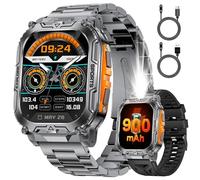 SUNKTA Smart Watch for Men with Flashlight,2.01" Smartwatch with Bluetooth Call.100+ Sports Modes,Health Tracker,Multifunctional Smart Watch for Android iOS Black 2 Straps,2 Chargers