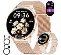 SUNKTA Smart Watch for Women 7.9 mm Ultra-thin 1.32" AMOLED Bluetooth Phone Call Elegant Smartwatch for Android iOS,Heart/Sleep Monitor,Pedometer,Calories,100+ Sport Mode,2 Charger