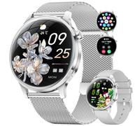 SUNKTA Smart Watch for Women(Answer/Make Calls),1.32" Amoled Display Smart Watch with Heart Rate,Clories Tracker 100+ Sports Modes, DIY Watch Face Women Smartwatch for Android iOS Silver