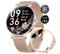 SUNKTA Smart Watch Women 6.8mm Ultra Thin Round 1.43" AMOLED for Android iOS Ladies Smartwatch with Bluetooth Phone Calls,Pedometer/Calories/Heart Rate/Sleep/SpO2 Monitor,100+ Sports Modes,Rose Gold