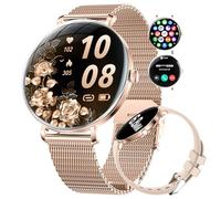 SUNKTA Smart Watch Women 6.8mm Ultra Thin Round Dial 1.43" AMOLED Rose Gold Ladies Smartwatch for Android iOS Bluetooth Phone Calls,Pedometer/Calories/Heart Rate/Sleep/SpO2 Monitor,100+ Sports Mode