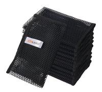 Sunland Mesh Dish Cloths for Washing Dishes No Odor Dishes Scrubber for Kitchen-Fast Drying and Easy to Clean Mesh Dishes Cloth 12 Pack 12Inch x12Inch Black