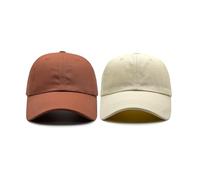 Sunlark 2 Pack Baseball Cap for Men Women, Plain Blank Hat for Embroidery | Adjustable Cotton Breathable Unstructured Low Profile Dad Cap for Golf Running Hiking