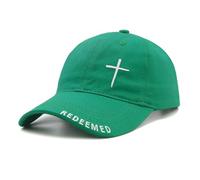 Sunlark Jesus Baseball Cap for Men Women, Religious Gifts for Christians Curved Brim Cap Embroidered 3 Nail Cross Hat Green