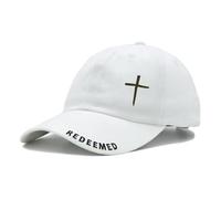 Sunlark Jesus Baseball Cap for Men Women, Religious Gifts for Christians Curved Brim Cap Embroidered 3 Nail Cross Hat White