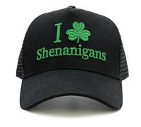 Sunlark St Patricks Day Hat for Men & Women, Lucky Irish Shamrock Trucker Cap, Embroidered Adjustable Clover Baseball Cap for St. Patty’s Accessories Party Gifts
