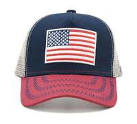 Sunlark USA Flag Cap for Boys Girls, American Flags Hat for Toddler 2-6 Years American Flag Trucker Cap for Kids Red