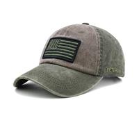 Sunlark USA Flag Cap for Men Women, American Flags Hat, Army Tactical Military Vintage Baseball Cap, Veteran Retirement Gifts for Dad