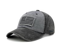 Sunlark USA Flag Cap for Men Women, American Flags Hat. Army Tactical Military Vintage Baseball Cap, Veteran Retirement Gifts for Dad Black