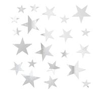 Sunlera 20pcs/set Star Shape Mirror Stickers 3D Acrylic Stars Mirrored Decals DIY Room Home Decoration Wallpaper