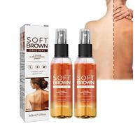 Sunless Self Tanning Spray - Soft Brown Tanning Spray for a Smooth, Even Sunny Glow, For Face and Body Care, Natural Bronze, 30ml (2Pcs)