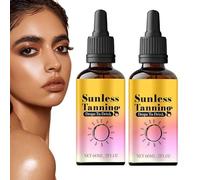Sunless Tanning Drops, 2 Pack Drinkable Self-Tanning Drops, Enhancing Your Natural Sunkissed Skin Tone, Nourishing Bronze Booster, Mclanin Boosting Gradual Tan Moisturiser, for All Skin Types (60ml*2)