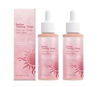 Sunless Tanning Drops, 2025 New Sunless Tanning Drops 60ml, Natural Ingredients Bronzing Tan Drop For Face & Body, Sun-Kissed Glow (2PC)