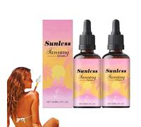 Sunless Tanning Drops, 2025 New Tanning Drops, Drops to Naturally Boost Melanin, Enhancing Your Natural Skin Tone for A Genuine, Quick Tanning, Sun-Kissed Glow, Without The Sun Damage, 60ml (2PC)