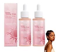 Sunless Tanning Drops, Advanced Sunless Tanning Drops To Drink, Tanning Lotion, Enhances Natural Tan, Moisturizes Skin, No Streaks, for All Skin Types (2 Bottle)