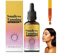 Sunless Tanning Drops, Oral Tanning Drops Drink, Drinkable Gradual Nourishing Face Tan Drop, Boost Melanin, Promotes Natural Skin Tone, Moisturizes Skin, No Streaks