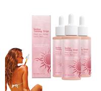 Sunless Tanning Drops, Quick Tanning Drops, Where Your Tanning Journey Begins, The Ultimate Tanning Boost Watermelon Flavour, Suitable for All Skin Types, 60ml (3PC)