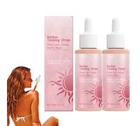 Sunless Tanning Drops, Quick Tanning Drops, Where Your Tanning Journey Begins, The Ultimate Tanning Boost Watermelon Flavour, Suitable for All Skin Types, 60ml (2PC)