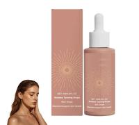 Sunless Tanning Drops, Self-Tanner Serum, Natural Glow Bronzing Drops for Face & Body, Gradual Tan Booster, Non-Greasy, Buildable, Suitable for All Skin Types