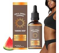 Sunless Tanning Drops,Sunless Self Tanning Drops,Enhancing Natural Skin Tone Without the Sun Damage,Gradual Nourishing Face Tan Dr-op,for All Skin Types,Tan-ning Dro-ps Dr-ink,Sunbed Cream Accelerator